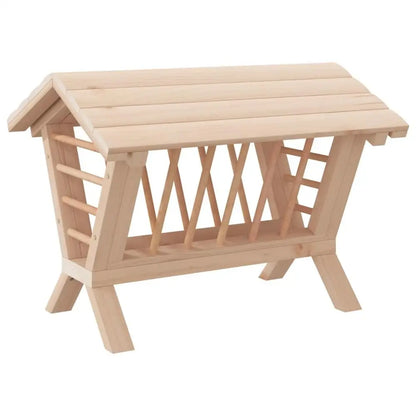 44x33x33 Cm Rabbit Hay Feeder, Solid Fir Wood Hay Rack, Large Capacity Feeding Holder, Helps Reduce Hay Mess, Easy To Use, For Rabbit Cage, Bunny Hutch, Small Animal Feeding Area