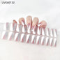 20/22Tips UV Semi cured Gel Nail Stickers Waterproof Long Lasting Full Gel Nail Wraps Press On Nail Decal DIY Manicure