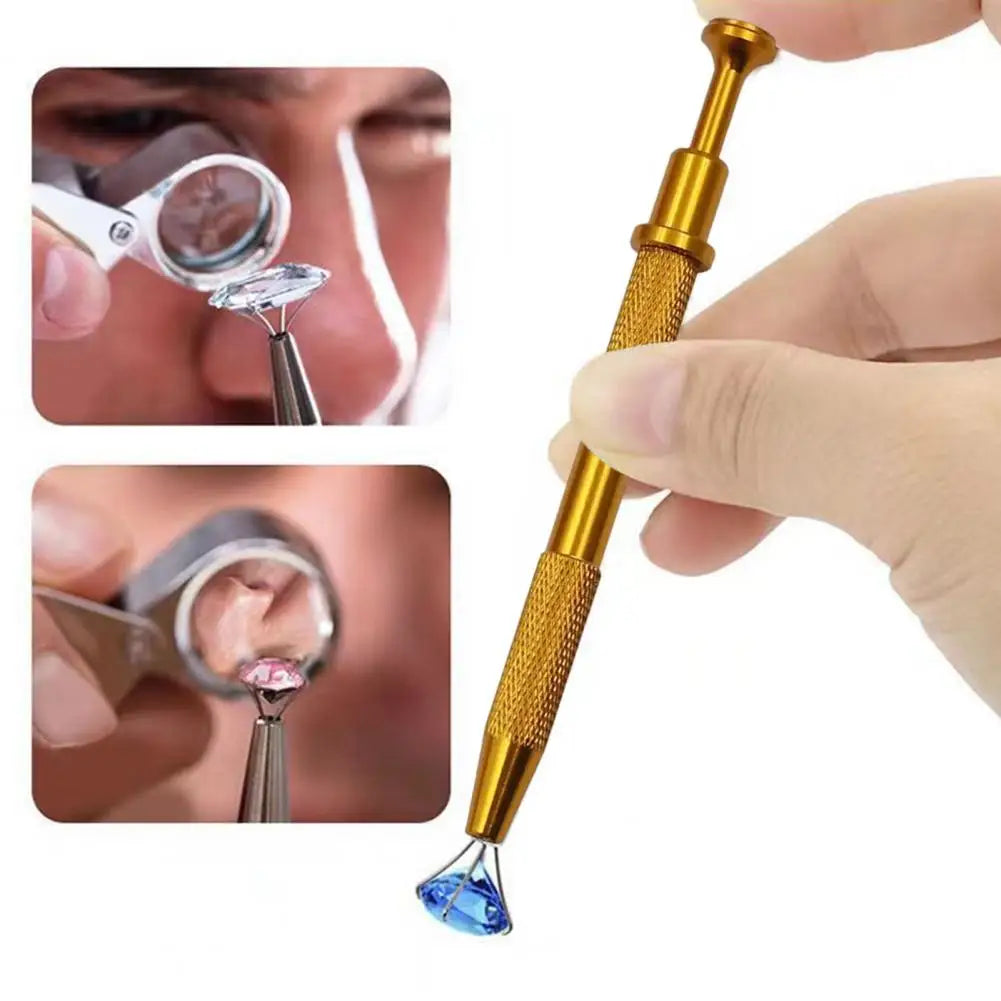 4 Claws Tweezer Jewelry Beads Holder Gems Parts Screws Pick-up Tools Grabber Catcher Jewelry Clip 4 Prongs Tweezer