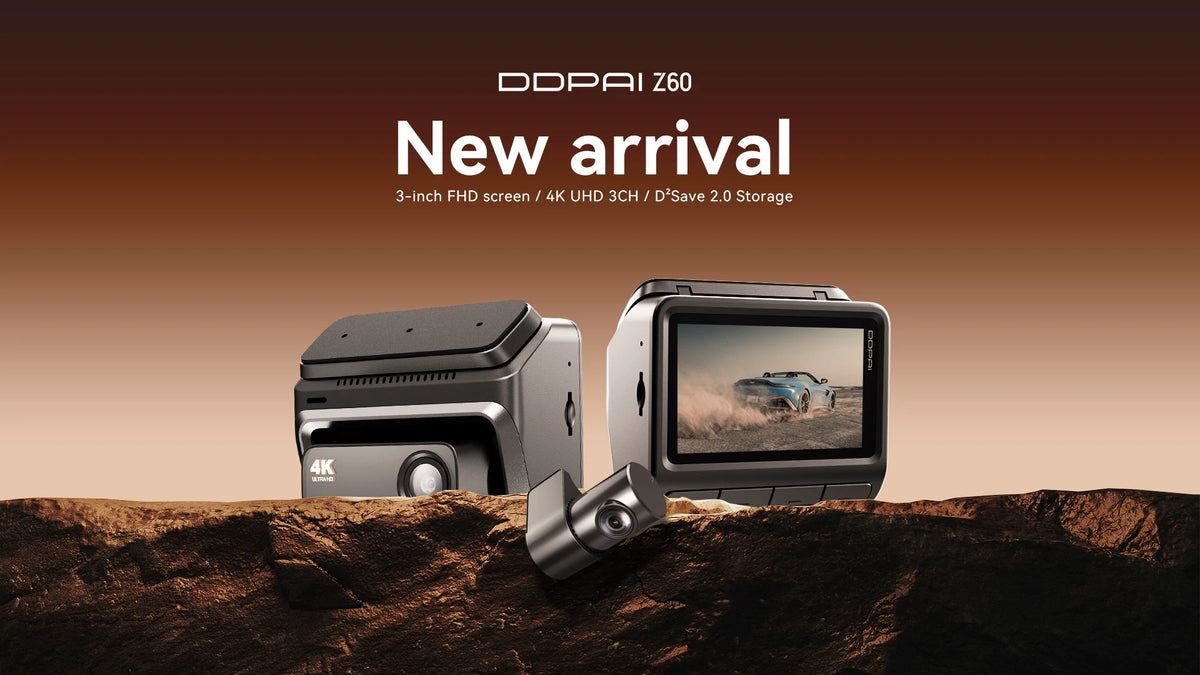 【Free 128G Card】DDPAI Z60 Dual Dash Cam Front and Rear 4K+1080P Dashcam Car DVR Dash Camera GPS ADAS Nightvision Park Monitor