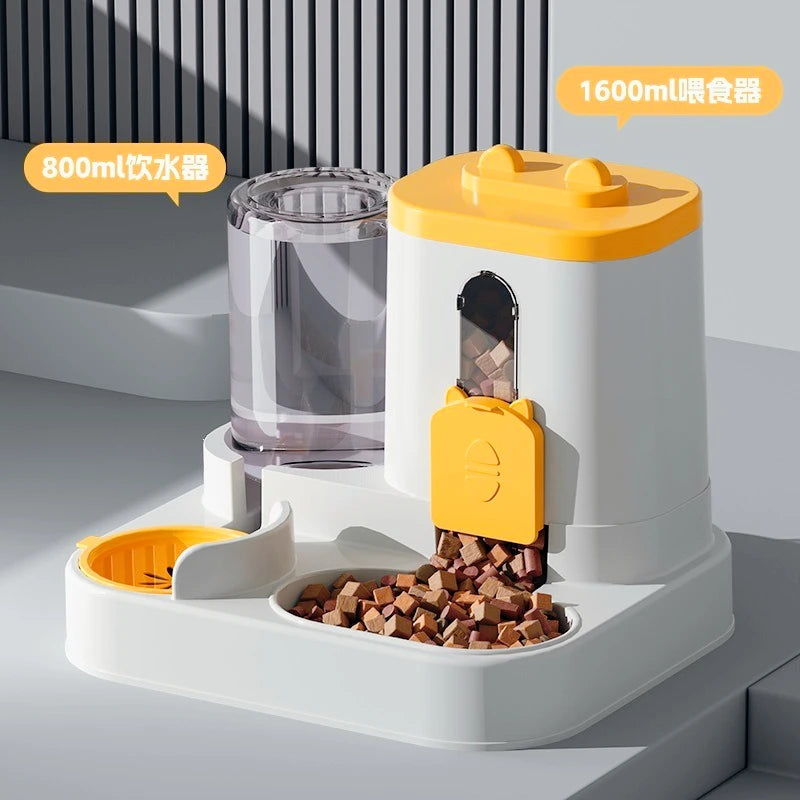 New Automatic 2 in 1  Feeder and Water Dispenser Pet Bowl  Food Bowl Feeding Watering Pet