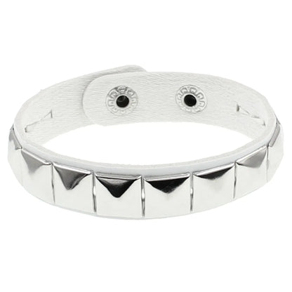 Punk Hip-hop Single Row Square Rivet Bangles Fashion Rock Opening Adjustable Couple Wristband for Women Men Jewelry Accessories