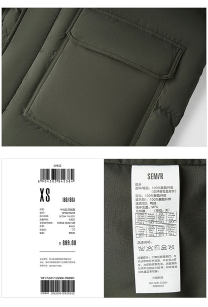 Semir Down Jacket Men 2026 New Waterproof Thick Outerwear Long Length Winter Clothing Couple