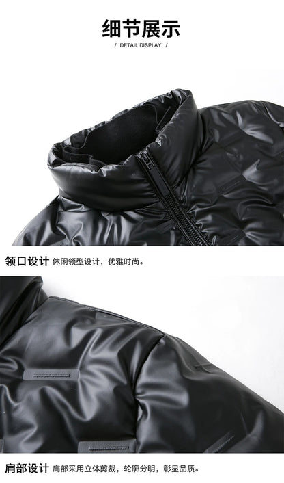 80%  White Duck Down Coat 2024 Trendy Fashion Winter Stand Collar Warm Sport Jacket Men's Thermal Thick Outwear