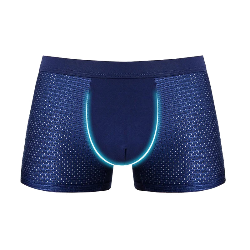 8pcs/set Men's Panties Ice Silk Mesh Men Underwear Breathable Men's Underpant Fashion Panties Male Solid Color Boxer Shorts