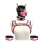 Pet Play Restraint Lingerie Set with Unisex Upper Body Harness Dog Hood Choker for Couple BDSM Fantasy Game Sex Toys