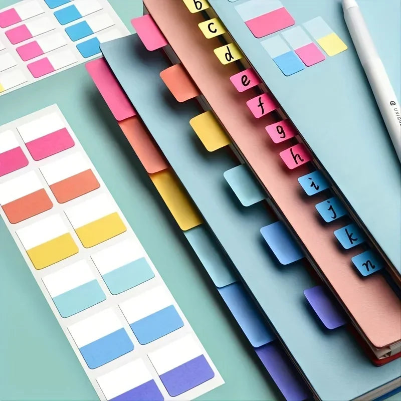 240/120/60PCS Multicolor Sticky Writable Repositionable Index Tabs Flags for Pages Book Markers Reading School Office Supplies