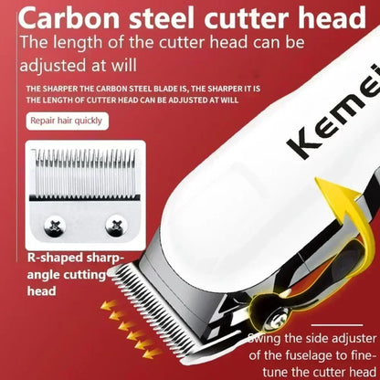 Kemei Hair Clipper KM-809A Hair Cut Maching Wireless Trimmer Men Professional Clipper Machine Rechargeable Hair Cut Barberkemei