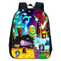 16 Inch Angry Geometry Dash Backpack Boys Girls Bookbag Cartoon Game Kids Kindergarten School Bags Toddler Childcare Backpack