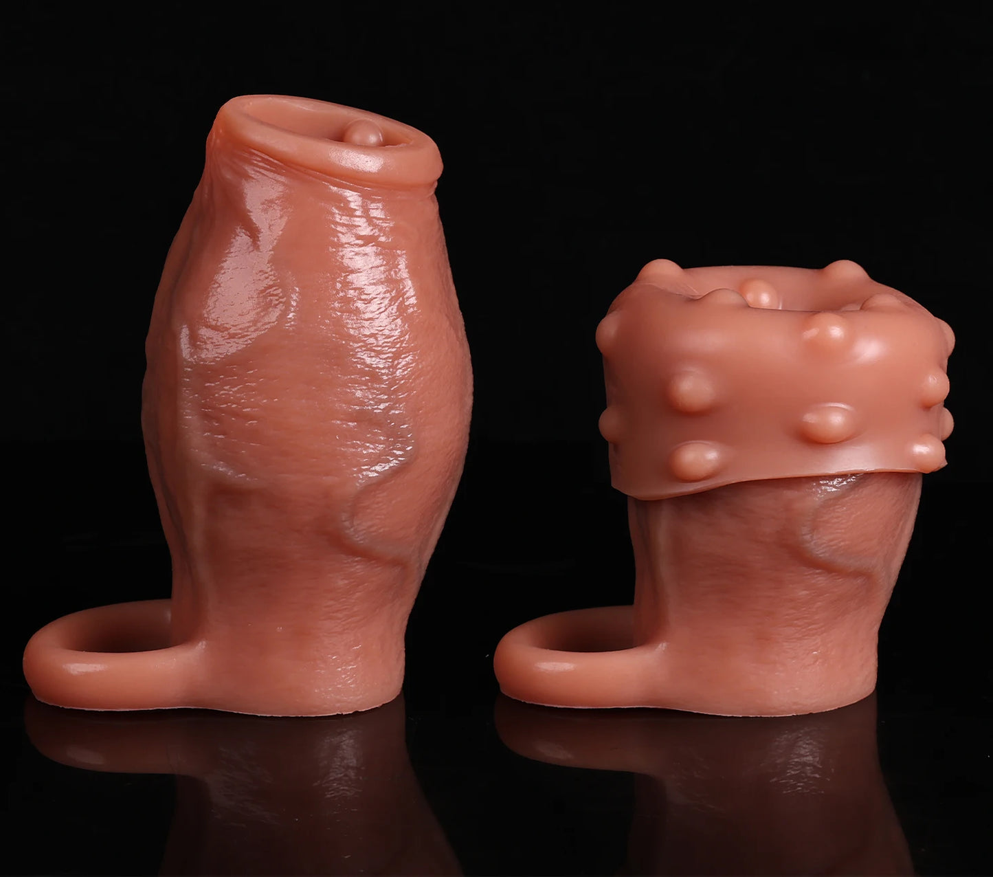 Penis Sleeve Cock Ring Power Ring Penis Cover Penis Ring for Men Delayed Ejaculation Penis Enlargement Silicone Adult Sex Toys