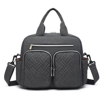 KONO Baby Diaper Bag, stylish and versatile for moms and dads, travel bag with insulated pockets for bottles and snacks