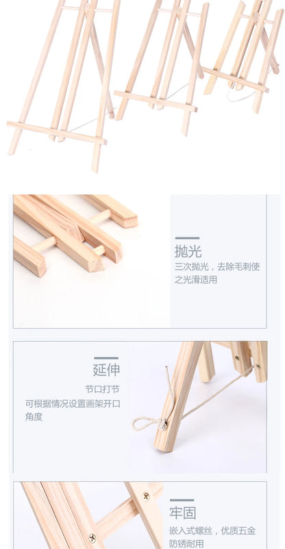 Wooden Easel For Painting,20cm 24cm 30cm 40cm 50cm Height Folding Desktop Display Triangle Bracket,Art Supplies,1 Piece HJ-02