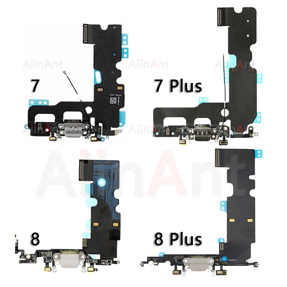 AiinAnt Dock USB Mic Board Charger Connector Fast Charging Port Flex Cable For iPhone X Xr Xs Max 7 8 Plus