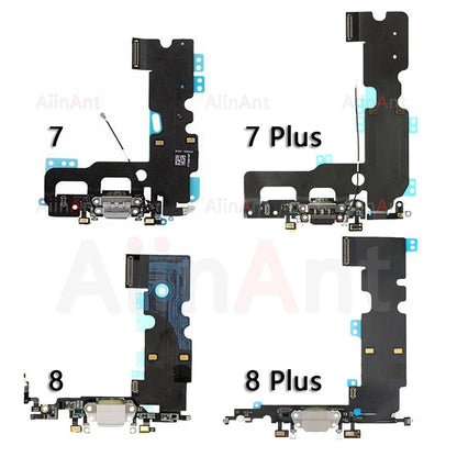 AiinAnt Dock USB Mic Board Charger Connector Fast Charging Port Flex Cable For iPhone X Xr Xs Max 7 8 Plus