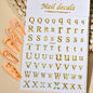 3D Glittery Gothic Letter Design Nail Art Stickers Uppercase Alphabet Letters Artistic Designs DIY Nail Art Decals Decoration #1