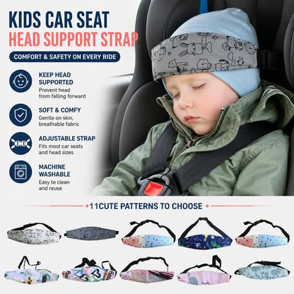 Infant Baby Car Seat Head Auto Sleeping Headrest Support Children Belt Fastening Belt Adjustable Sleep Positioner Baby Saftey