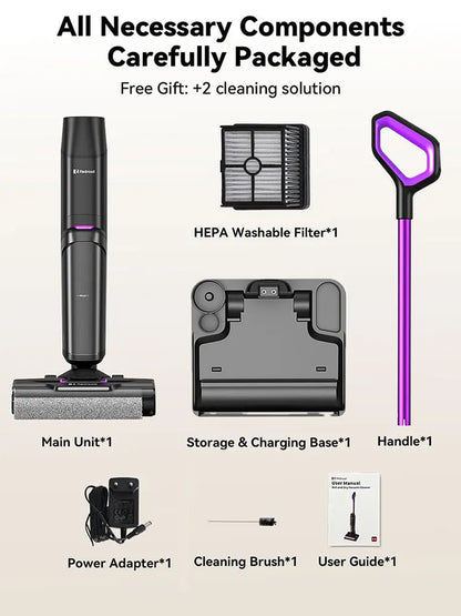 Redroad H15 Wet Dry Vacuum Cleaner 20000Pa,35Mins Runtime Cordless Vacuum Cleaner, Cordless Vacuum and Mop All in One,Self-Cleaning for Hard Floors Sticky Messes and Pet Hair