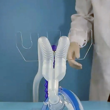 Universal Articulated Ventilator Adjustable Anesthesia Breathing Circuit Holder with Rotational Swivel & Threaded Tube Support