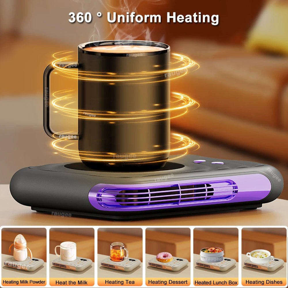 Mug Warmer Electric Cup Warmer Fastest Heating Cup heater with Temperature Display for Coffee Milk Tea Fan Warmer In Winter