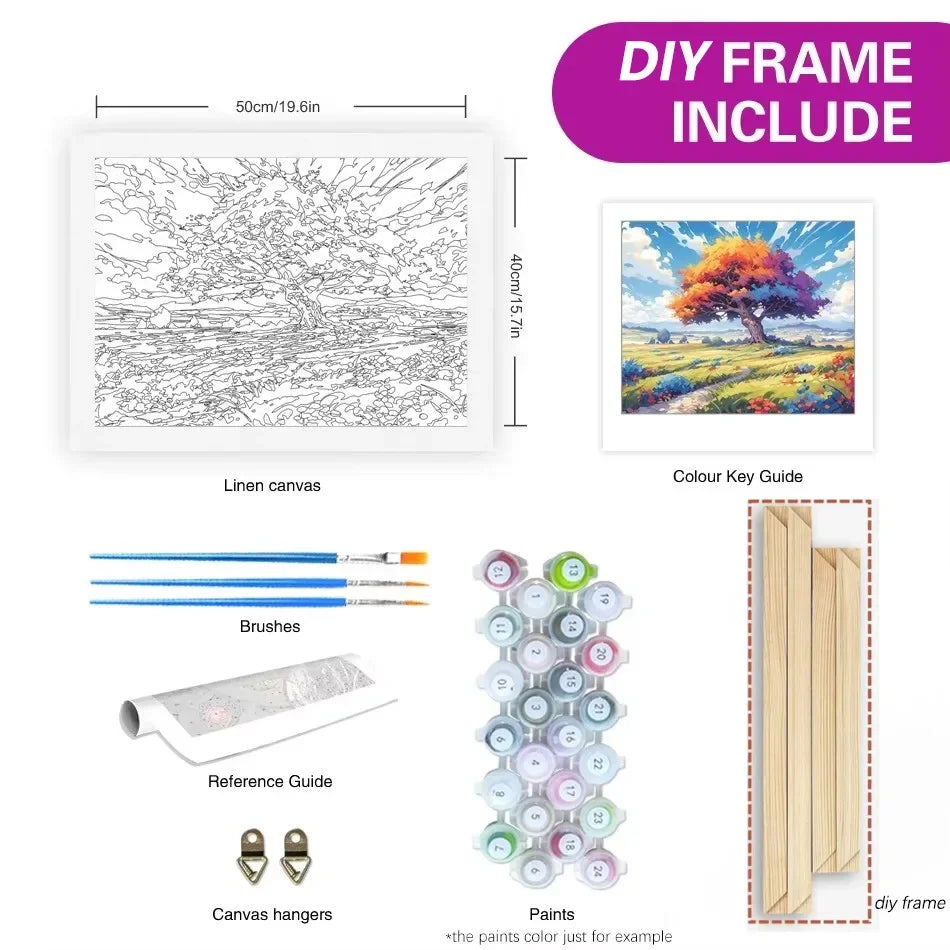 RUOPOTY Frame Painting By Numbers For Adults Landscape Diy Gift Wall Art Picture On Numbers For Home Decors Artwork