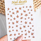 3D Metal Silver Flame Nails Stickers Gold Bronzing Stripe Lines Sliders Design Manicure French Nail Art Decoration Decal #Y2K