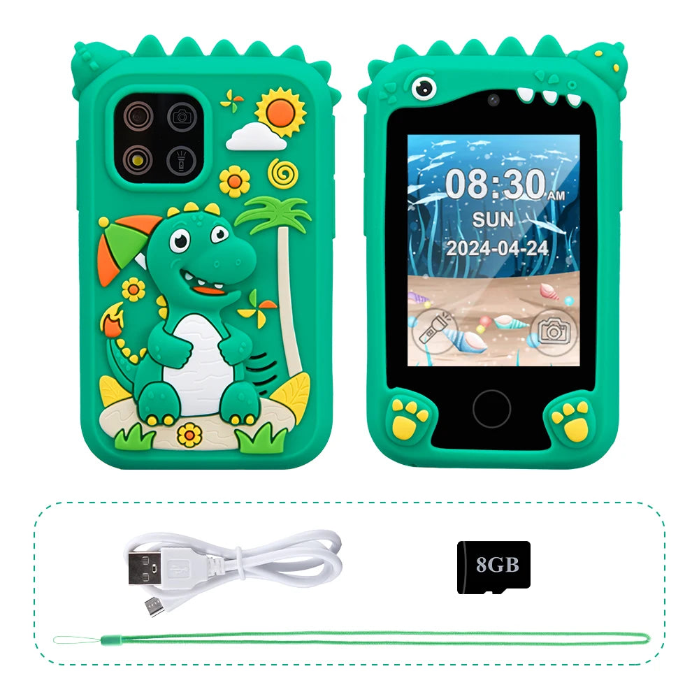 AMORUS Children Smart Phone Toy 2.8 inch Touchscreen Digital Camera Toys for Boys Girl Toys Music Player Christmas Birthday Gift