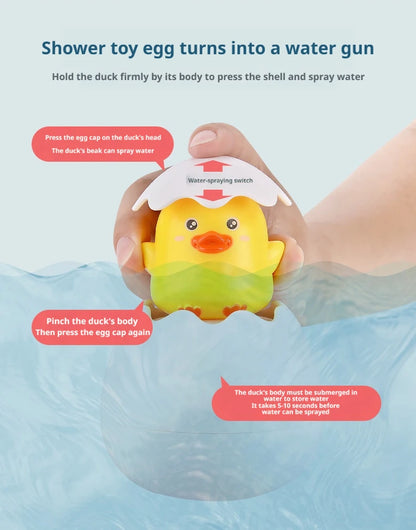 Baby Bathing Toy Kids Cute Duck Penguin Dinosaur Egg Water Spray Sprinkler Bathroom Sprinkling Shower Swimming Water Toys Gifts