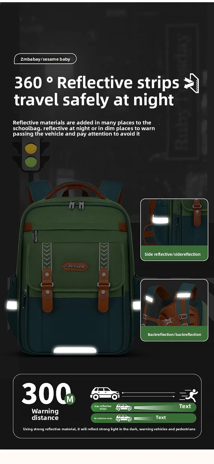 New Primary School Students' Backpacks for Boys and Girls Suitable for Grades 1-6 - 9 Large Capacity Children's School Bags