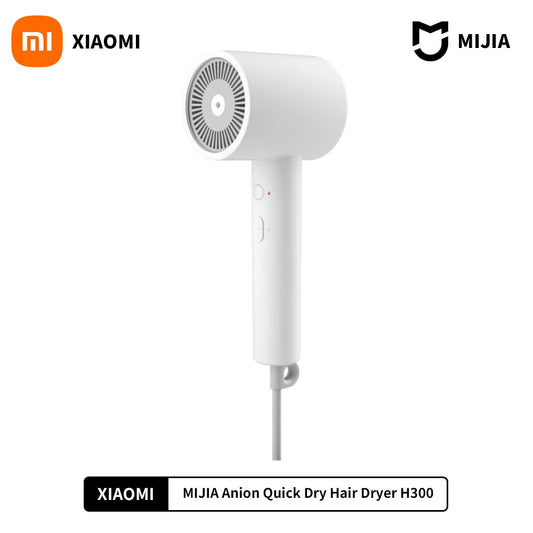 XIAOMI MIJIA Mi joninis plaukų džiovintuvas H300 greitai džiovinantis, neigiamų jonų plaukų priežiūros profesionalas, skirtas namams, 1600 W elektrinis plaukų džiovintuvas su difuzoriumi
