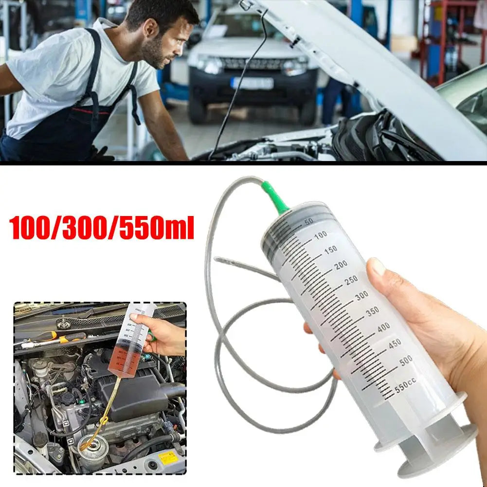New Large Capacity Syringes Oil Pump 100/300/550ml With 1m Hose Pet Feeding Measuring Pump Hydroponics Nutrient Big Syringe 2024