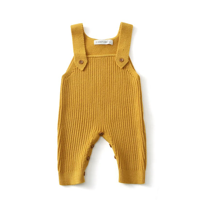 MILANCEL New Spring Baby Overall 3M-6Y Solid Color Infant Girls Knit Rompers 6 Colors Versatile Children Suspenders Jumpsuit