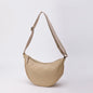 Nylon fabric zipper crossbody bag for men and women, crescent-shaped dumpling bag under the armpits, large capacity