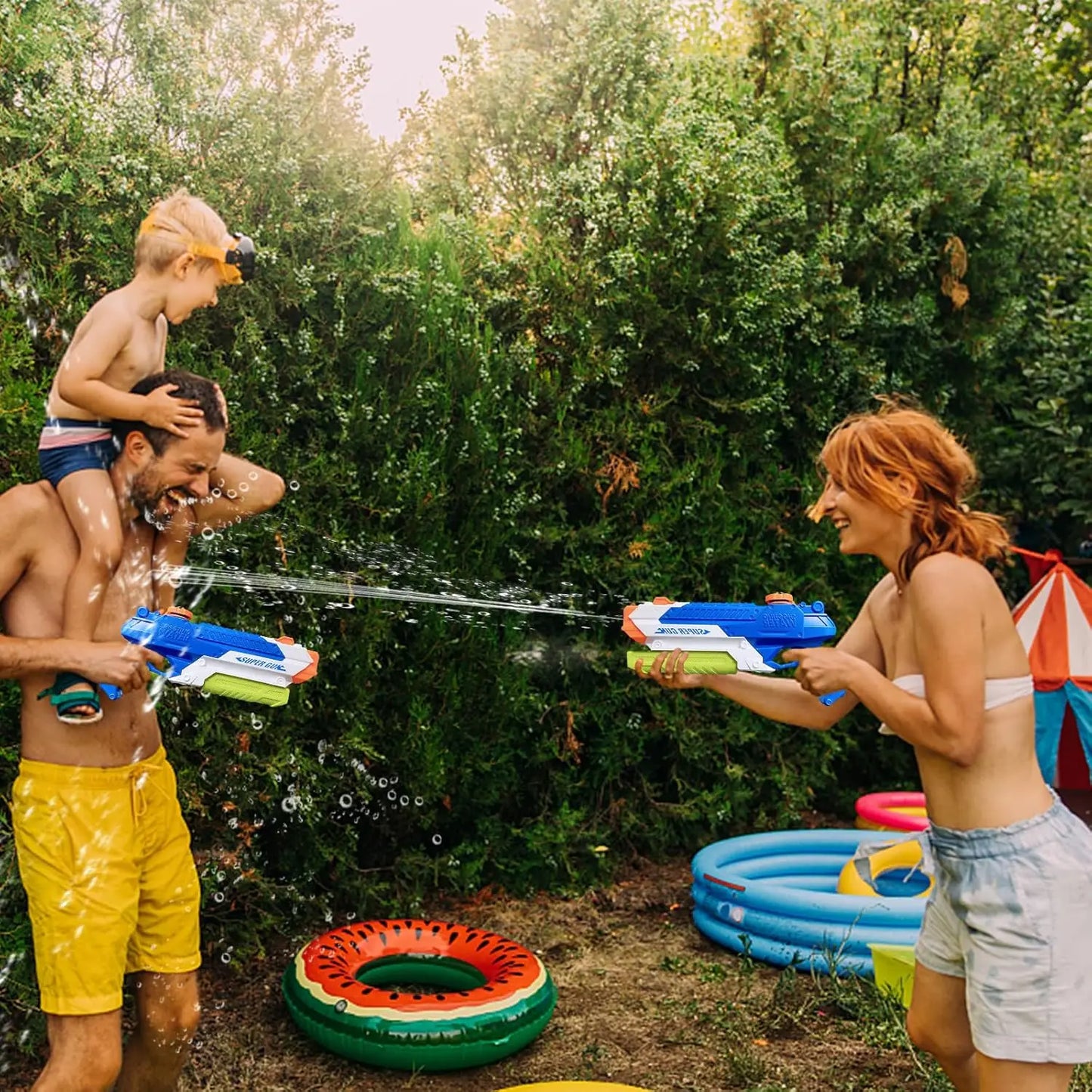 1/2Pcs Water Guns Toy for Kids Adult Summer Super Blaster Soaker Long Range Squirt Guns Outdoor Toy for Swimming Pool Lawn Beach