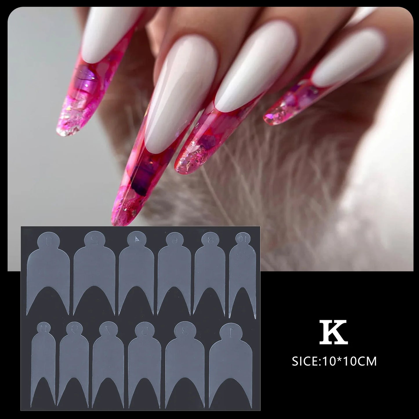 12pcs Manicure Paper Matte Paperless Tray Auxiliary For Nail Art Decorations Paperless Holder Extension Adhesive