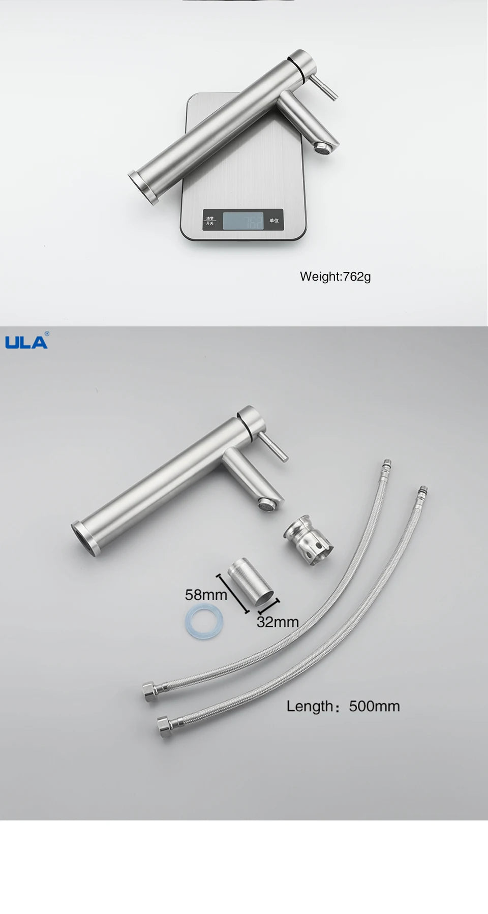 ULA G1/2 Basin Faucet Waterfall Bathroom Sink Faucet Hot Cold Water Mixer Tap Deck Mounted Bathroom Tap Crane Washbasin Tap