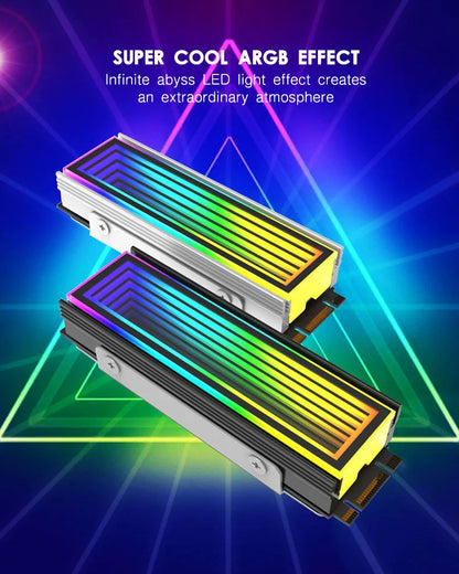 5V ARGB Sync Computer 2280 SSD M2 Radiator PC RGB M.2 Nvme Cooler Heatsink Endless Abyss Effect