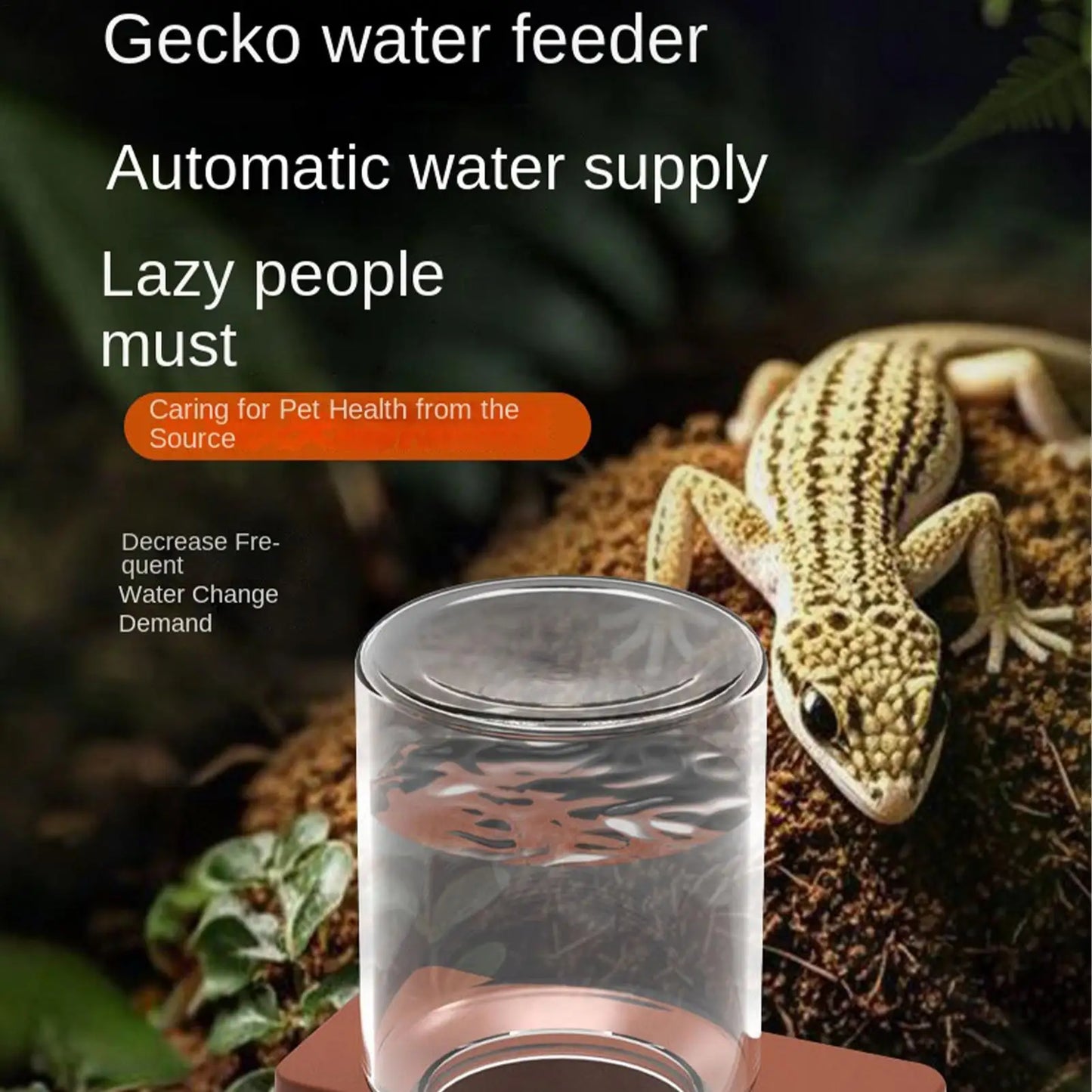 1pc Automatic Reptile Feeder Automatic Detachable Reptile Bowl Tortoise Water Dish Gecko Drink Dispenser For Lizard Chameleon
