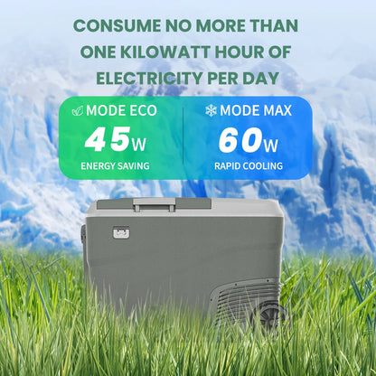 Alpicool DD40 40L Car Refrigerator 12V Compressor Fridge Freezer Dual Zone Independent Control Portable Cooler for Camping BBQ