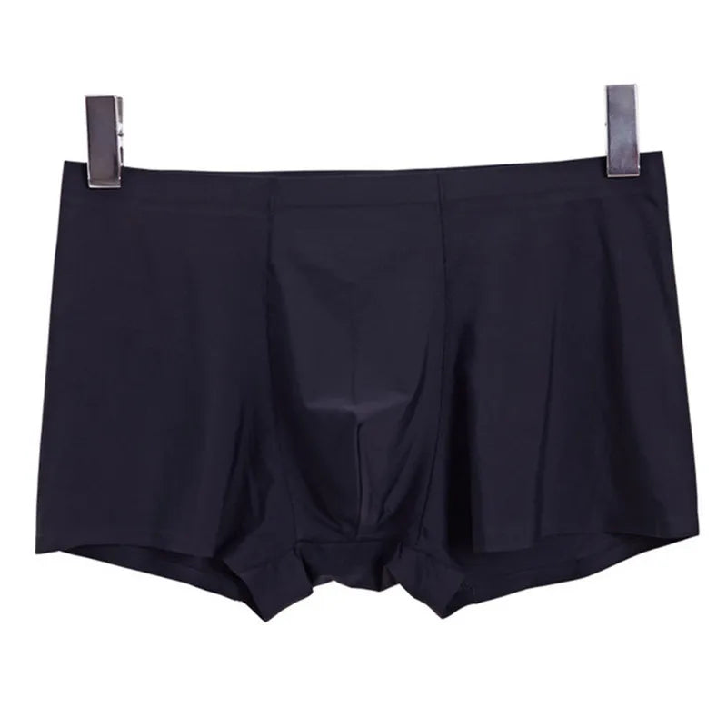 L-Xxxl Seamless Eisse Ide Boxer Men Solid Color Male Underpants Ultra Thin Sexy Underwear Summer Cool Trunk Shorts