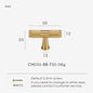 Nurlin Brass Diamond Cut Cross Knurl Pattern Cabinet Knob Pull T Bar Lengthened 38cm 15 Inch Cloakroom Door Drawer Handle