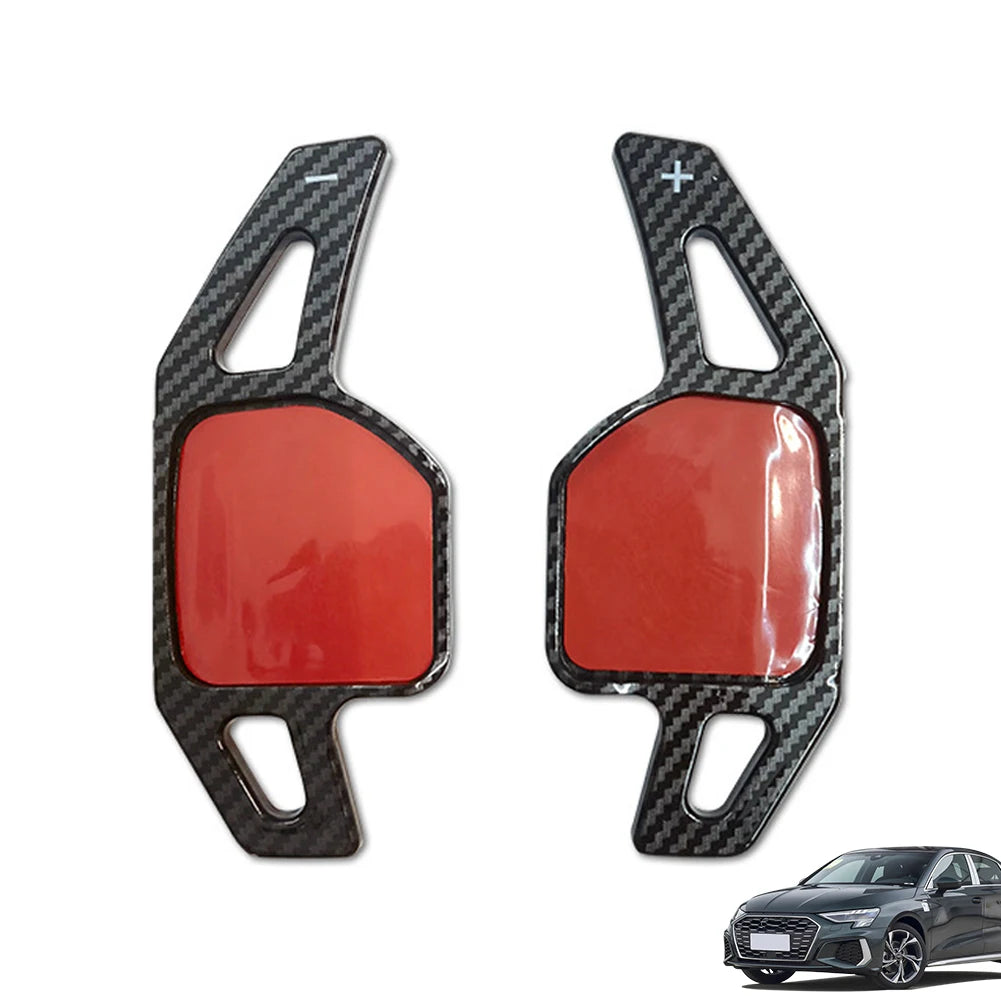 2Pcs Car Steering Wheel Paddle ABS Gear Shift Paddles Accessories For Audi A3 A4L A5 A6L A7 A8 S3 S5 SQ5 RS3 R8 Q3 Q5 Q7 S6 S7