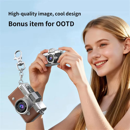 LK027 Keychain Thumb Mini Digital Camera 1.47 Inch Flip Screen Retro HD CCD Small Camcorder Video Recorder