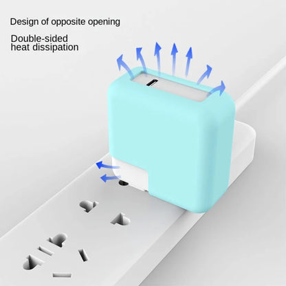 Portable Silicone Power Adapter Case Shockproof Anti-drop Elastic Cover 30W/45W Dust-proof Charger Case for MacBook