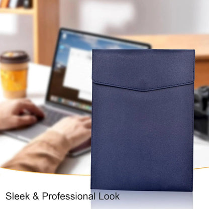 A4 Leather File Folder Simple Large Capacity Document Bag Fashion Briefcase Data Contract Bill File Bag Office Paper Organizer