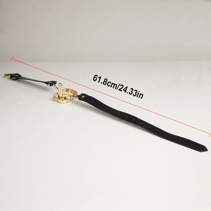 BDSM Metal Ring Tongue Gag, SM Deep Throat Mouth Gags Restraints,SM Bondage,Sex Toys for Couples