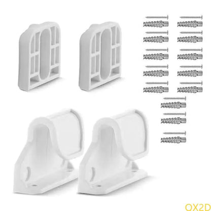 1 Set Retractable Baby Gate Replacement Part Mounting Accessories Fixing Base with Hook & Screws for Child Safety