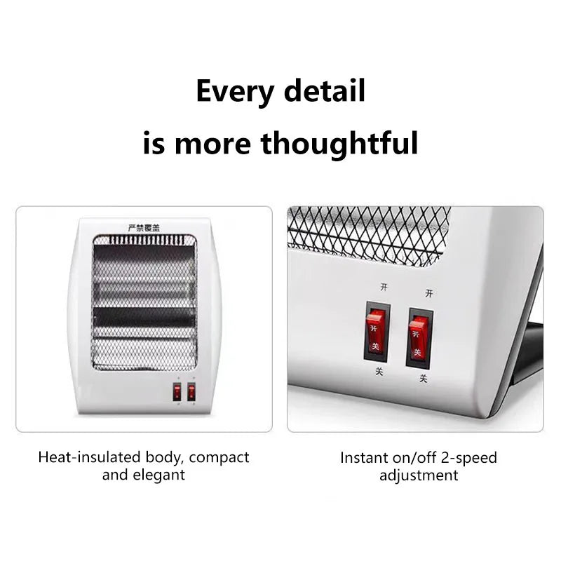 2-speed Adjustment Little King Kong Heater Safe Heating Dim Light Separable Heating Mini Electric Stove Electric Heater 2026