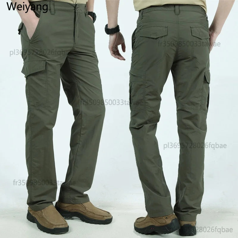 2026 Outdoor Waterproof Tactical Cargo Pants Men Breathable Summer Casual Army Military Long Trousers Male Quick Dry Cargo Pants