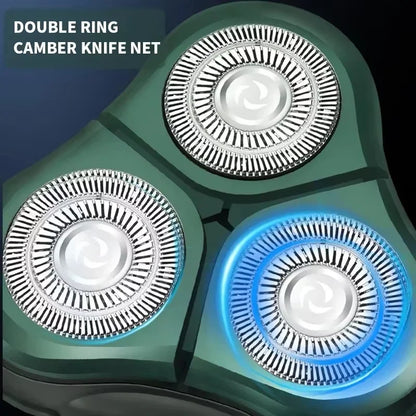 New Electric Shaver LED Digital Display Three-head Floating Razor USB Rechargeable Washing Multi-function Beard Knife