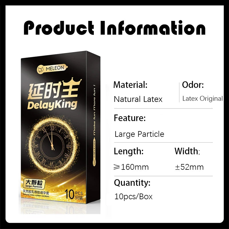 10/30/50pcs Delayed Ejaculation Condoms for Men,Long Lasting Particle Penis Sleeve,Moisturizing Latex Condom for Adults Sex Toys